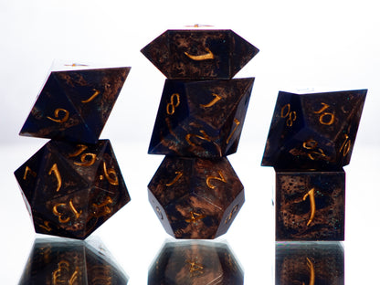 River Bed - 7 Piece Handmade Resin Dice