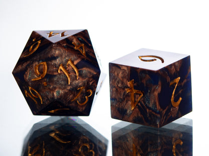 River Bed - 7 Piece Handmade Resin Dice
