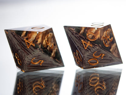 Chicken of the Woods - Alt 7 Piece Handmade Resin Dice
