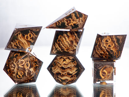 Chicken of the Woods - Alt 7 Piece Handmade Resin Dice