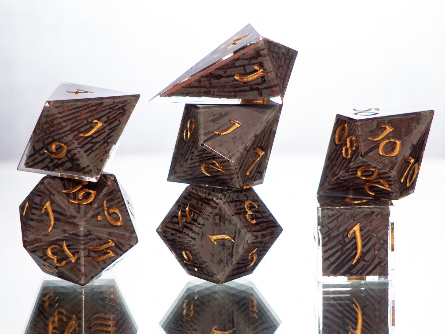 Chicken of the Woods - Alt 7 Piece Handmade Resin Dice