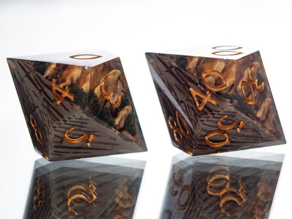 Chicken of the Woods - Alt 7 Piece Handmade Resin Dice