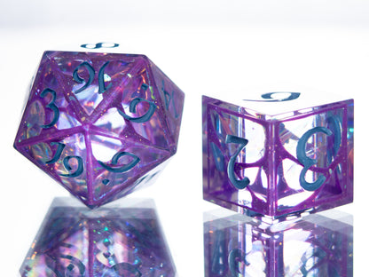 Cosmic Web - Alt 7 Piece Handmade Resin Dice
