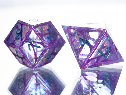 Cosmic Web - Alt 7 Piece Handmade Resin Dice