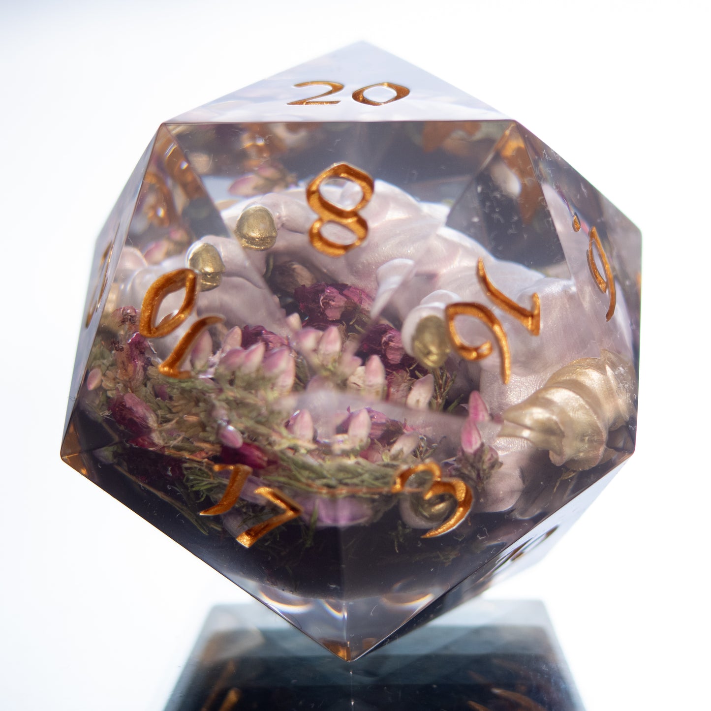 Ophelia's Unicorn - Handmade Chonk Resin D20