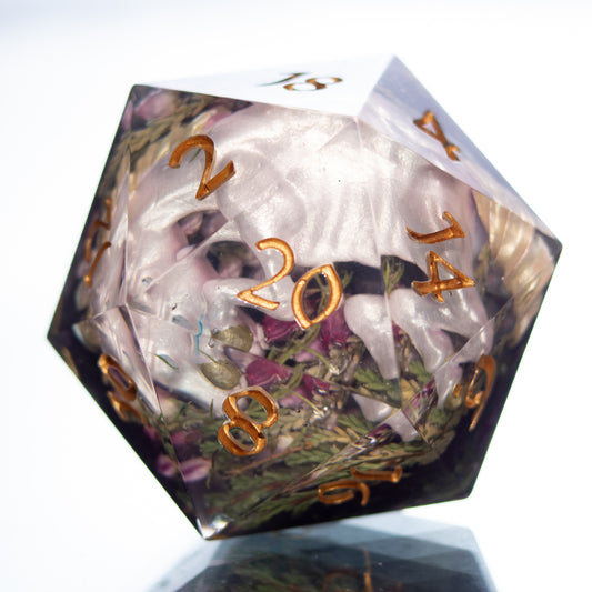 Ophelia's Unicorn - Handmade Chonk Resin D20