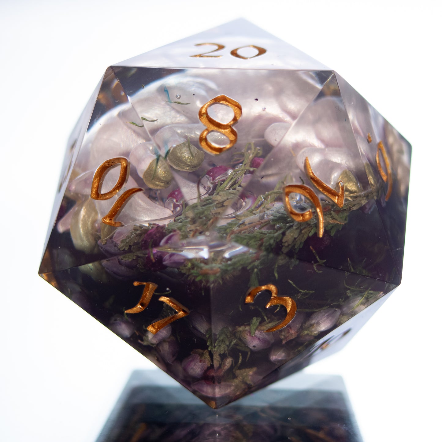 Ophelia's Unicorn - Handmade Chonk Resin D20