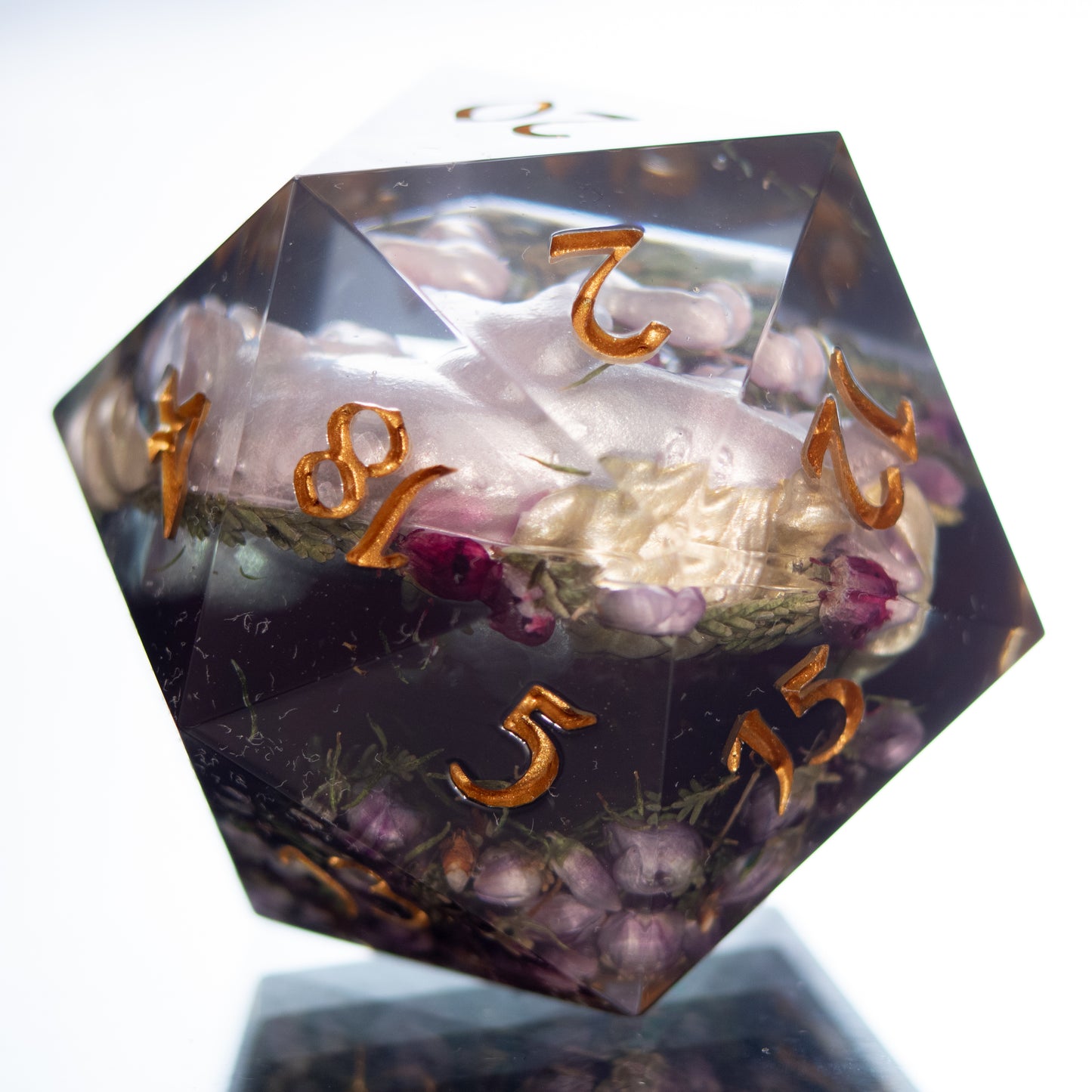 Ophelia's Unicorn - Handmade Chonk Resin D20