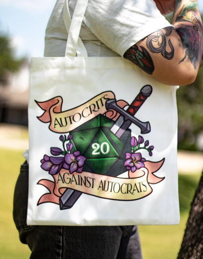 Autocrits Against Autocrats Tote Bag