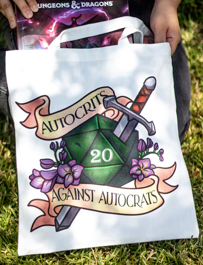 Autocrits Against Autocrats Tote Bag
