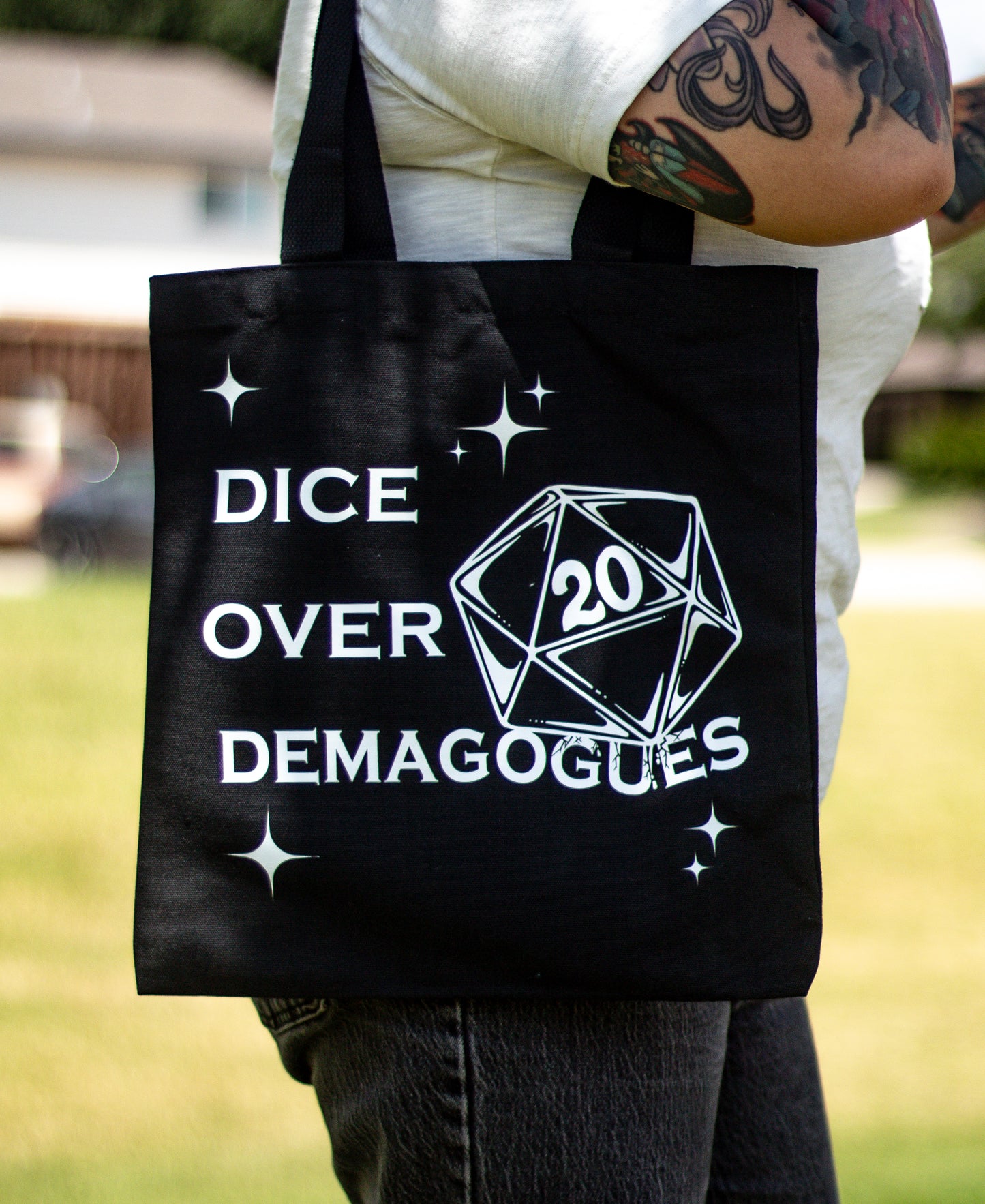 Dice Over Demagogues Tote Bag