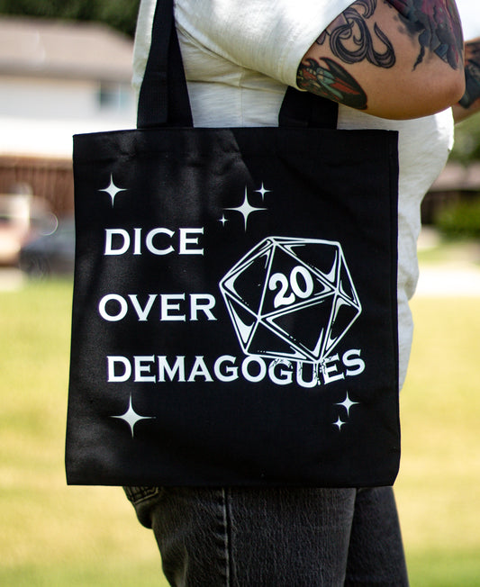 Dice Over Demagogues Tote Bag