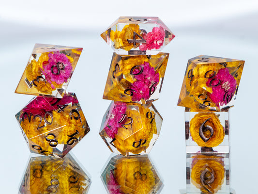 Jubilee - 7 Piece Handmade Resin Dice