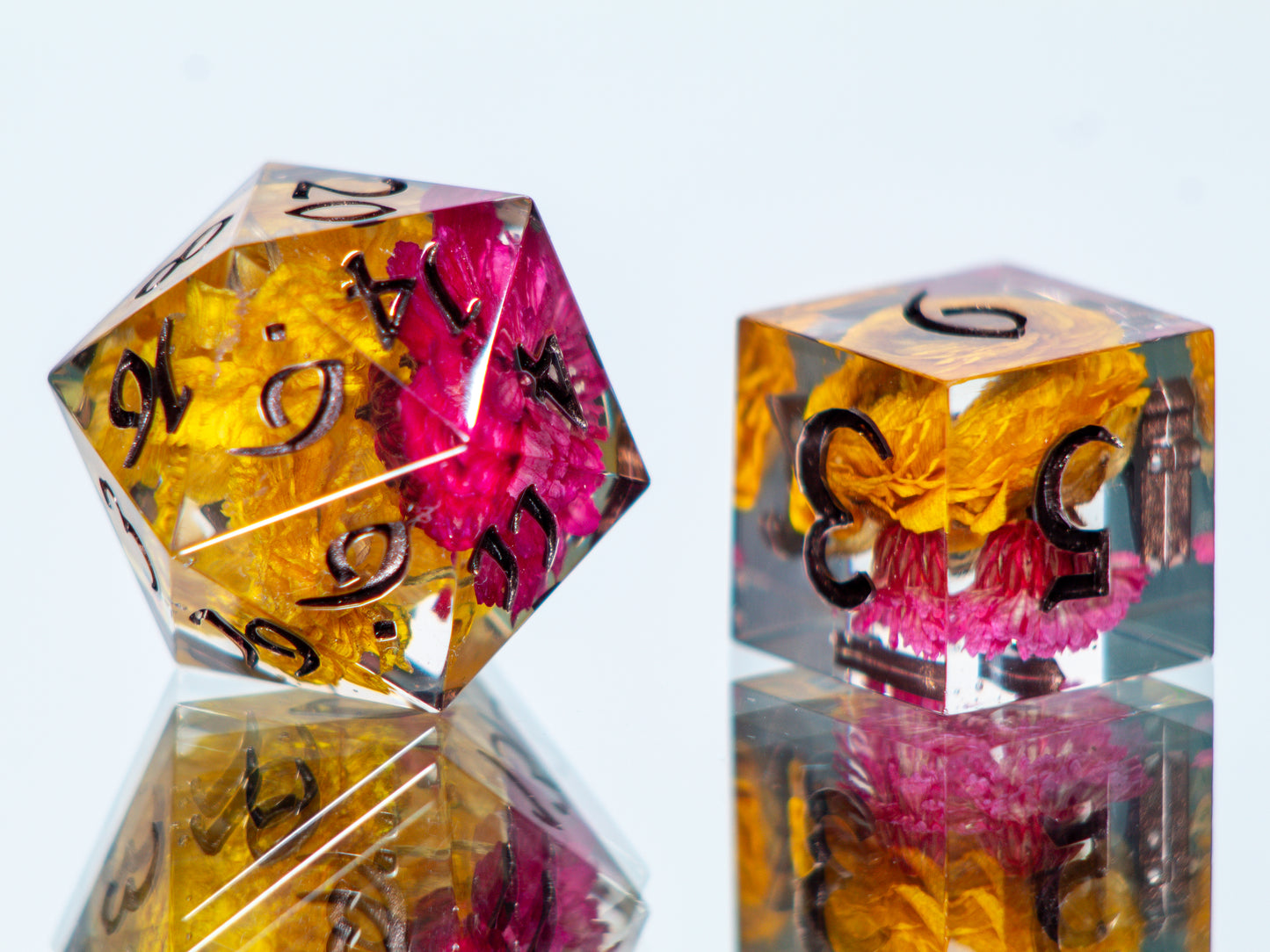 Jubilee - 7 Piece Handmade Resin Dice