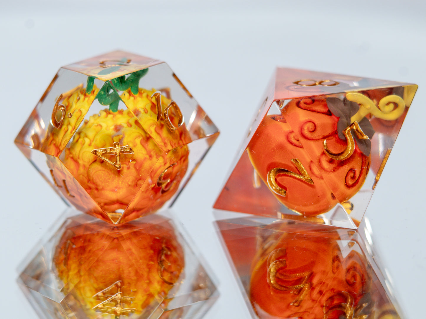 Devilish Fruits: Wano - Alt 7 Piece Handmade Resin Dice