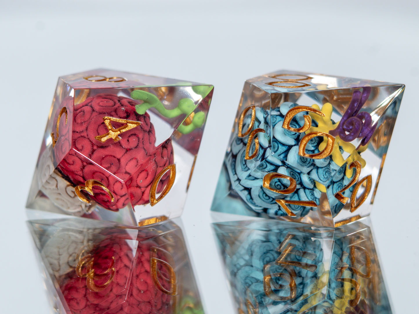 Devilish Fruits: Wano - Alt 7 Piece Handmade Resin Dice