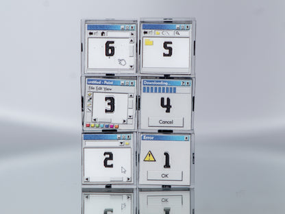 Windows D6 - 6 Piece Handmade Resin Dice