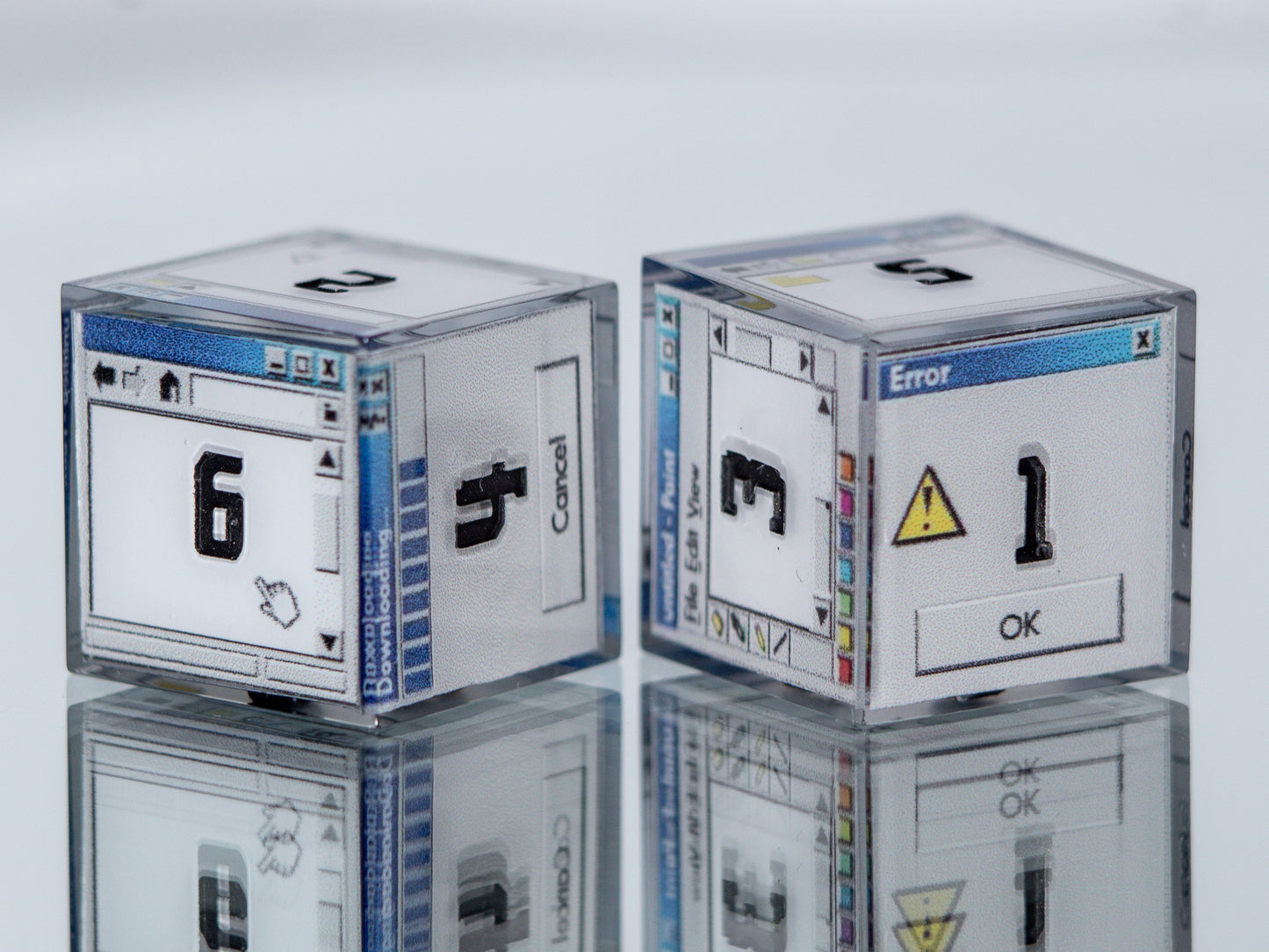Windows D6 - 6 Piece Handmade Resin Dice