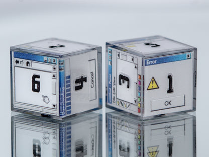Windows D6 - 6 Piece Handmade Resin Dice