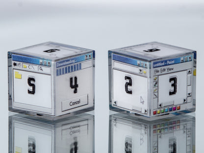 Windows D6 - 6 Piece Handmade Resin Dice