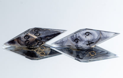 Marble Slate - Sharp 7 Piece Handmade Resin Dice
