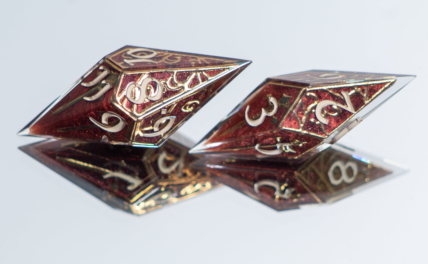 Sanguine Relics - Sharp 7 Piece Handmade Resin Dice