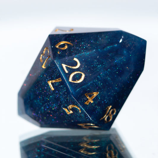 Teal Jewel - Handmade Resin D20