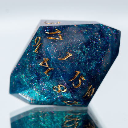 Teal Jewel - Handmade Resin D20