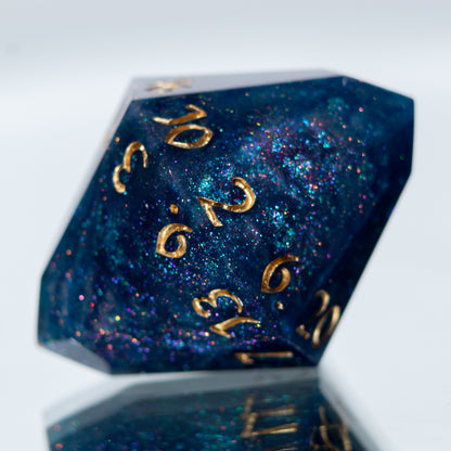 Teal Jewel - Handmade Resin D20