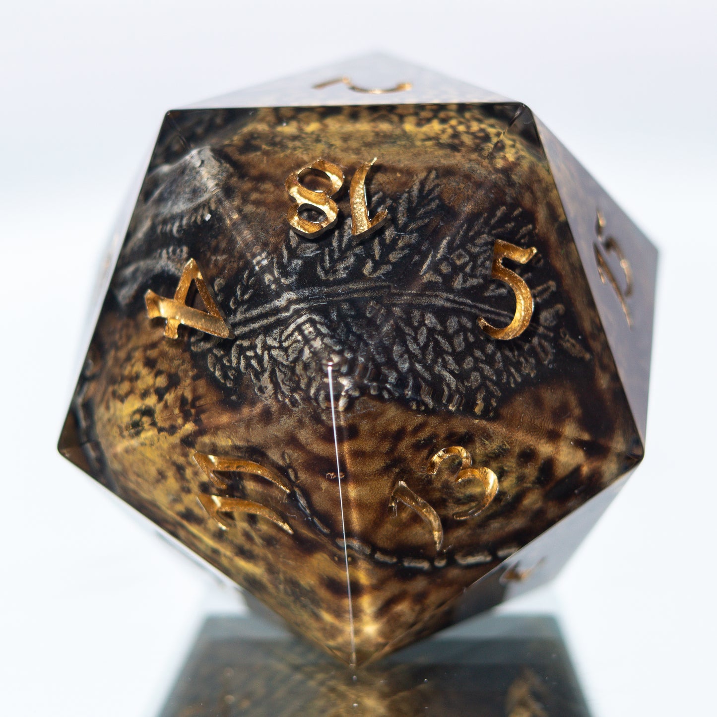 Fossils - Handmade Chonk Resin D20