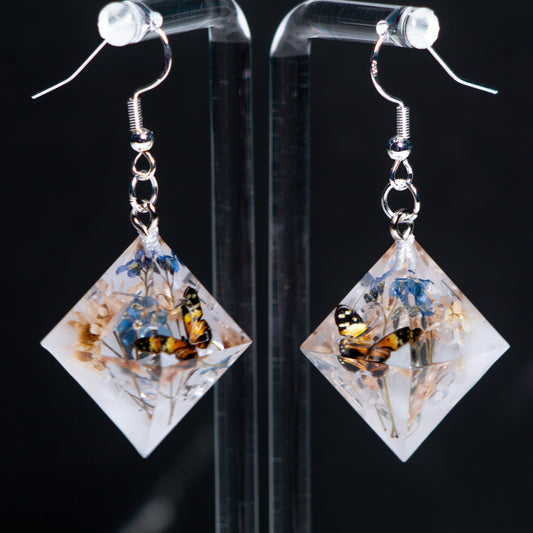 Butterfly Terrarium D8 Earrings