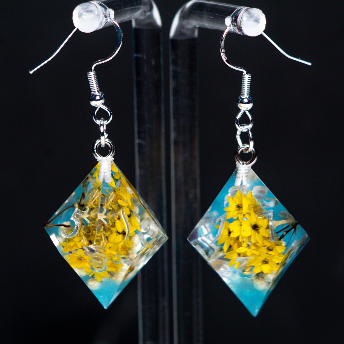 Mini Sunflower D10 Earrings