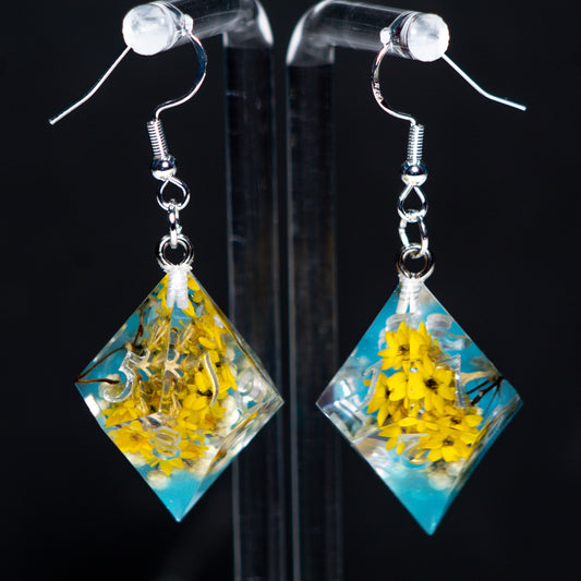 Mini Sunflower D10 Earrings