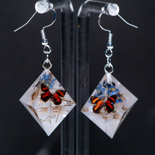 Butterfly Terrarium D8 Earrings