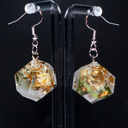 Delicate Gold Flower D12 Earrings