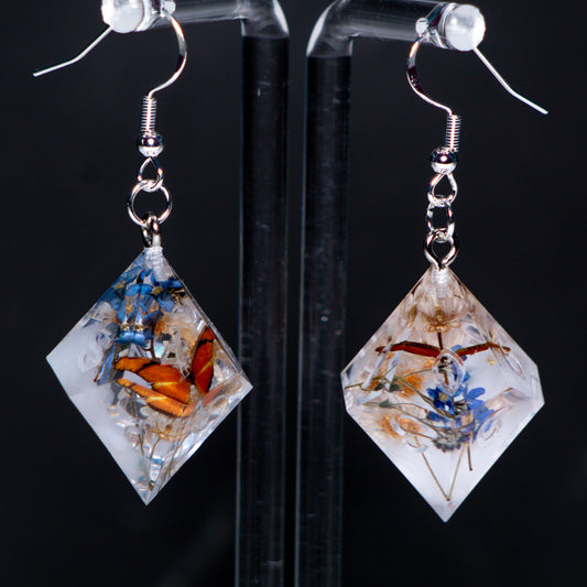 Butterfly Terrarium D10 Earrings