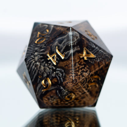 Fossils - Handmade Chonk Resin D20
