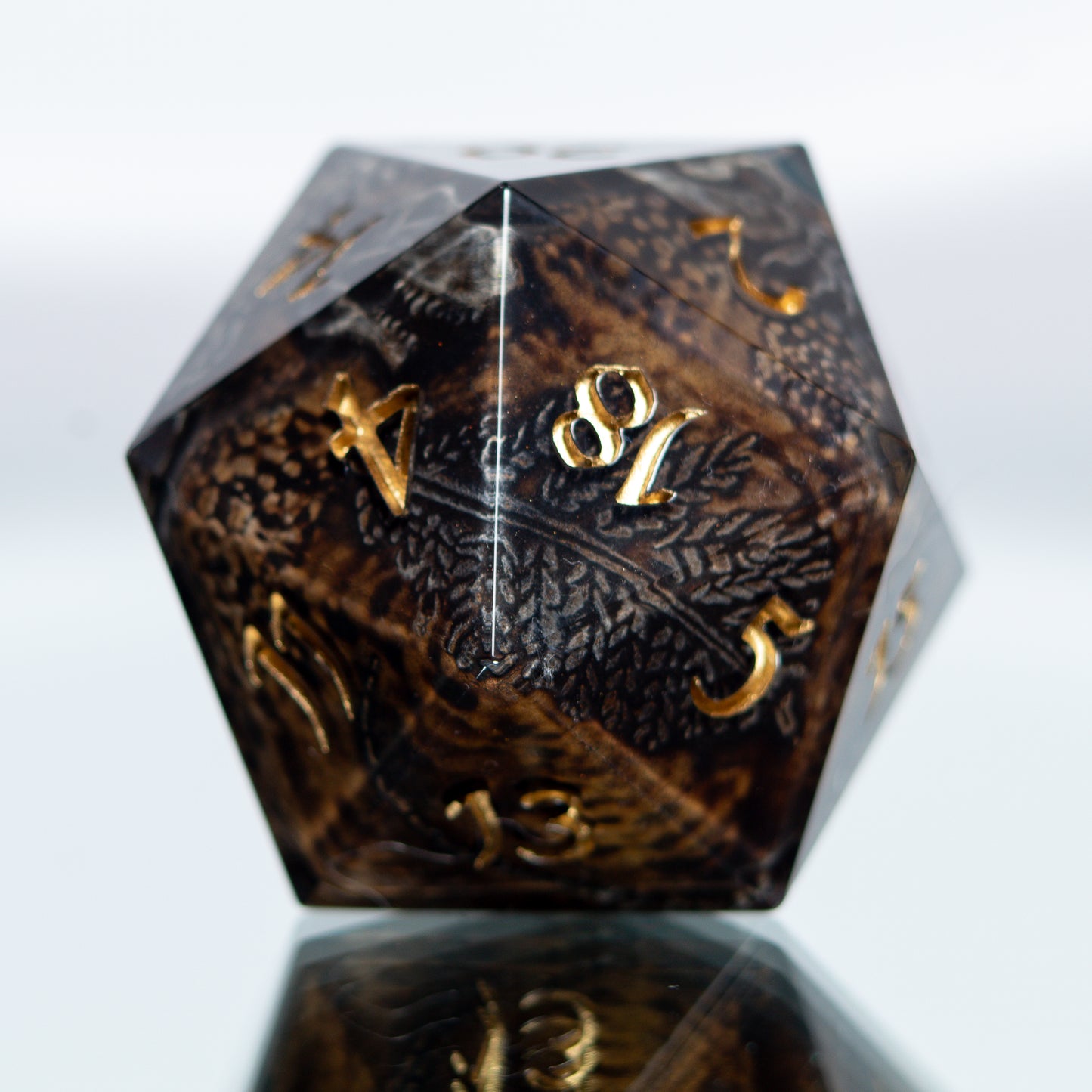 Fossils - Handmade Chonk Resin D20