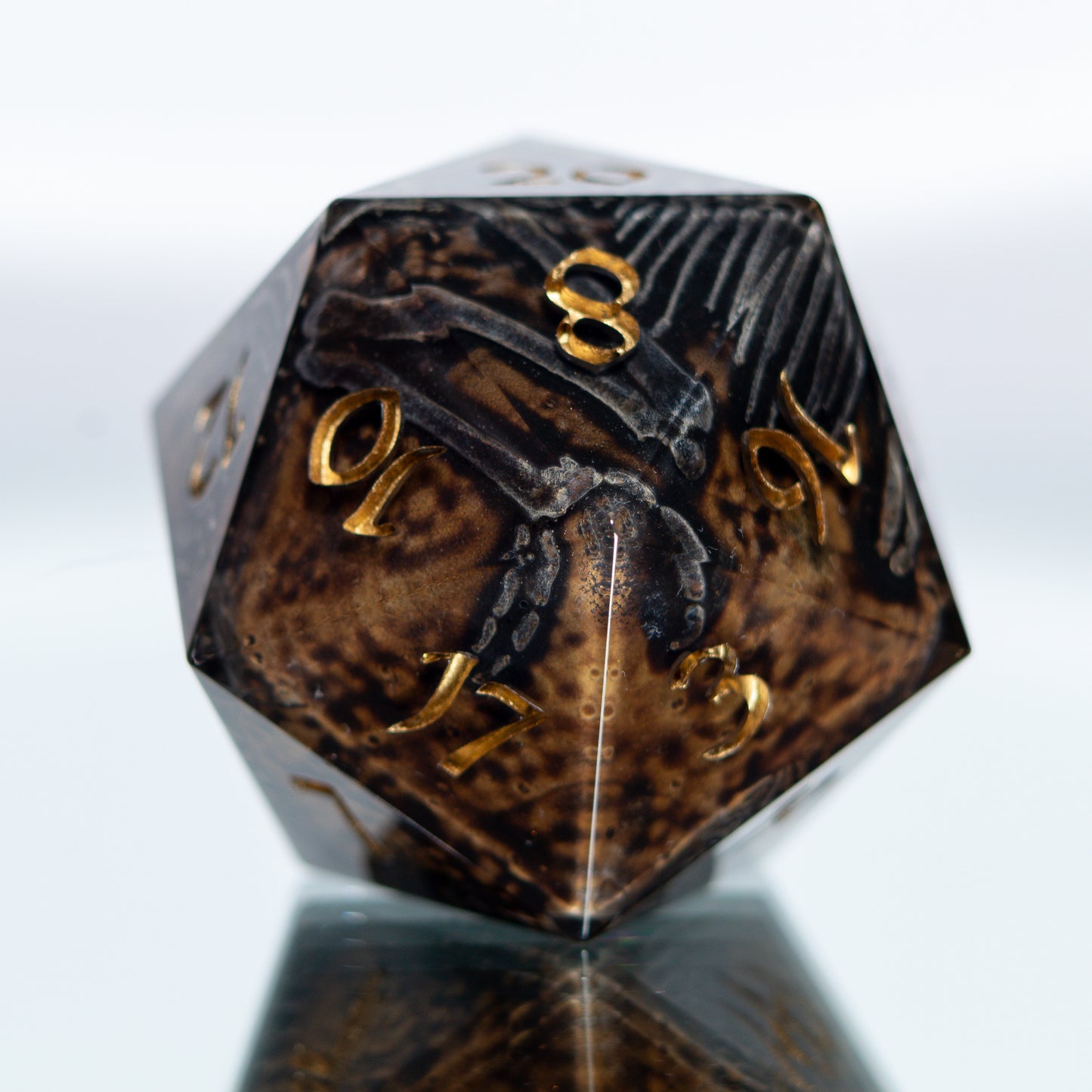 Fossils - Handmade Chonk Resin D20