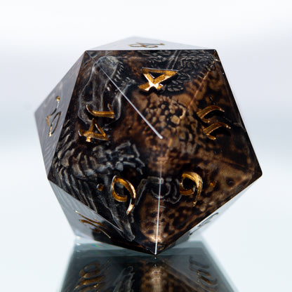 Fossils - Handmade Chonk Resin D20