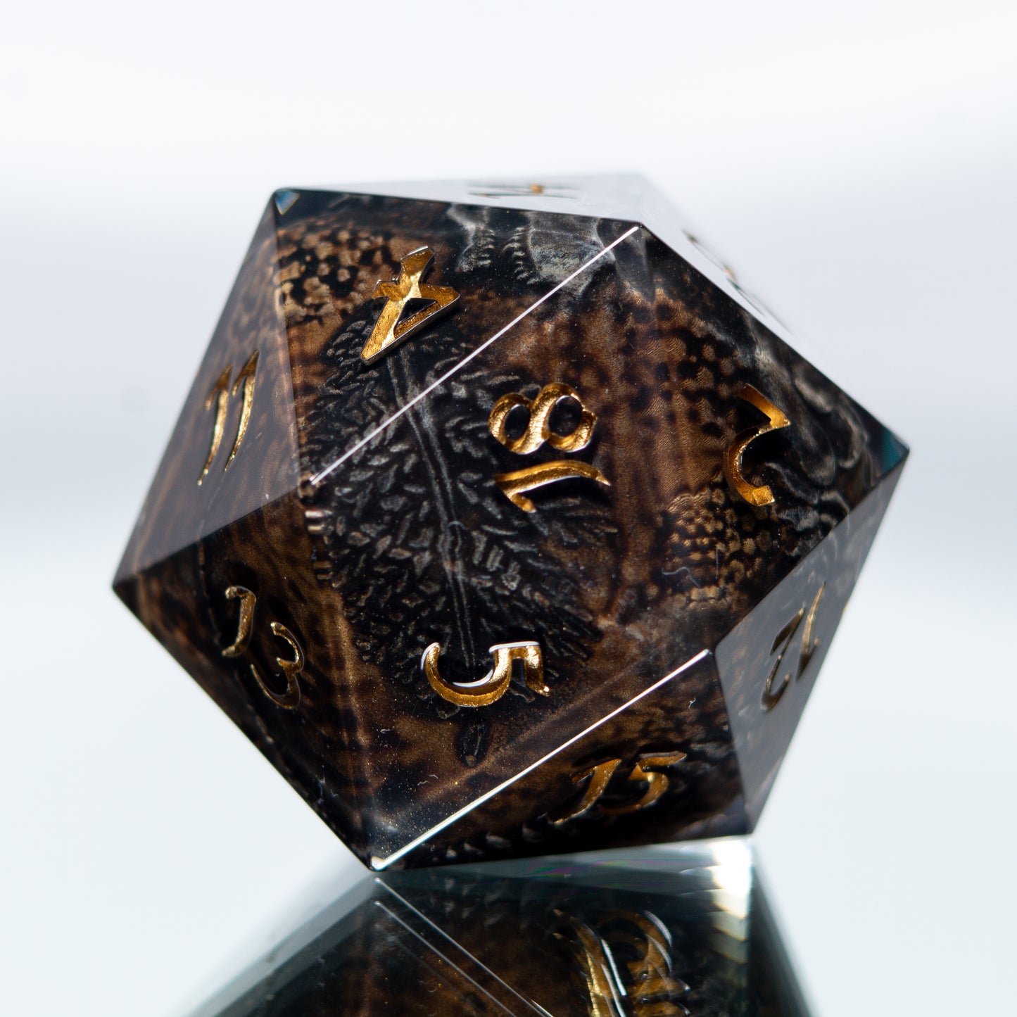 Fossils - Handmade Chonk Resin D20