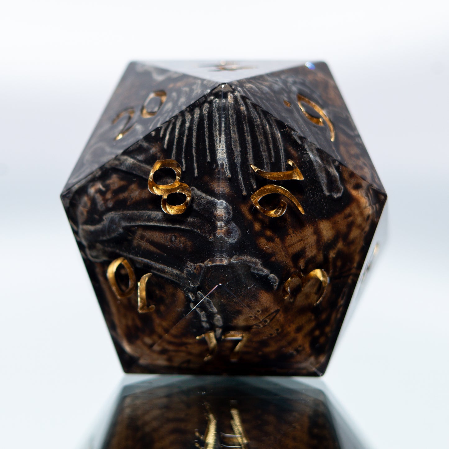 Fossils - Handmade Chonk Resin D20