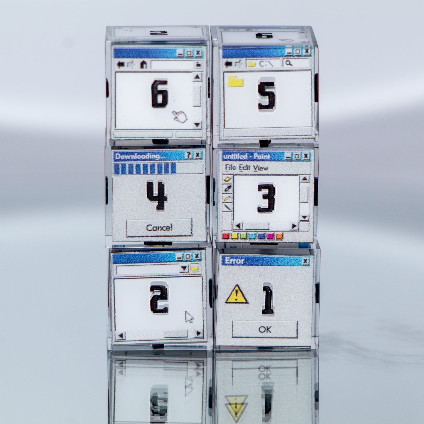 Windows D6 - 6 Piece Handmade Resin Dice