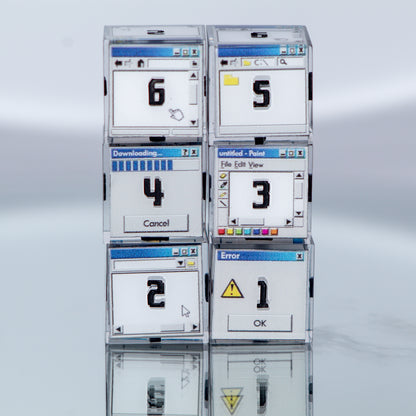 Windows D6 - 6 Piece Handmade Resin Dice