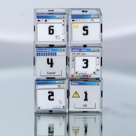Windows D6 - 6 Piece Handmade Resin Dice