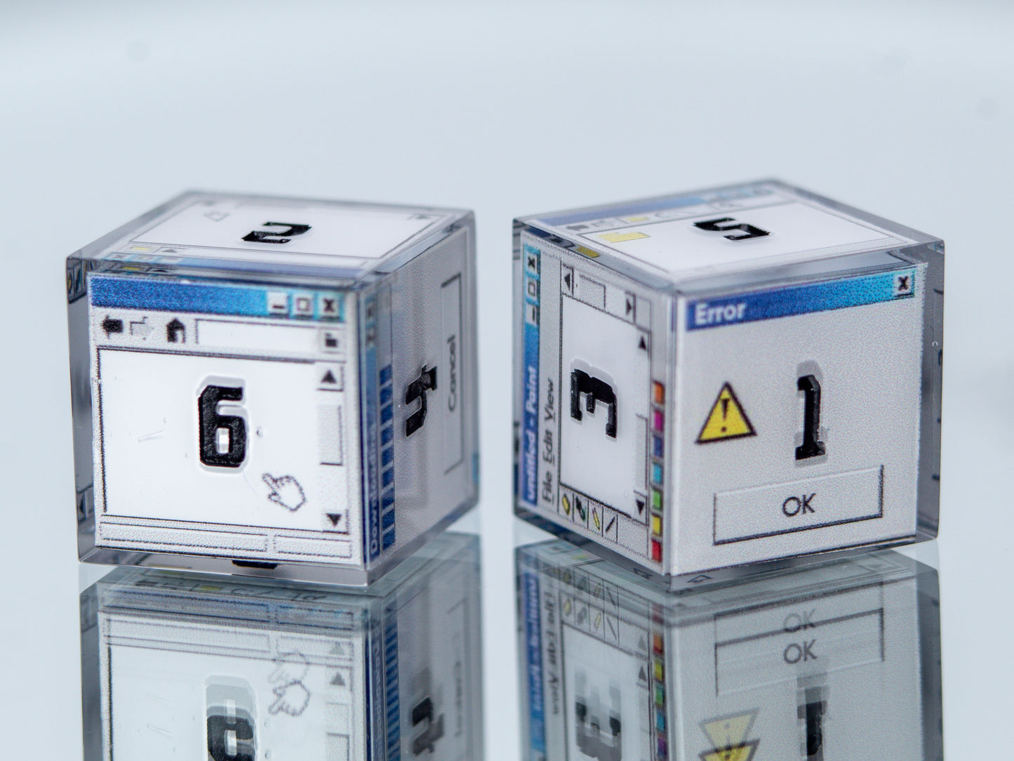 Windows D6 - 6 Piece Handmade Resin Dice
