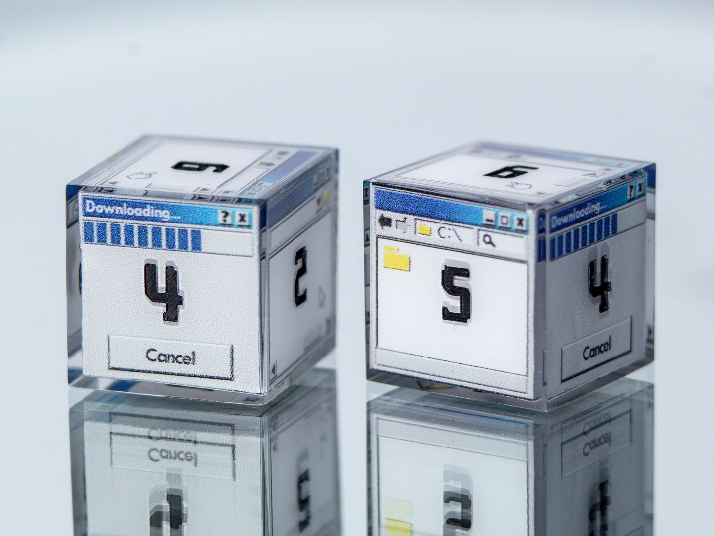 Windows D6 - 6 Piece Handmade Resin Dice