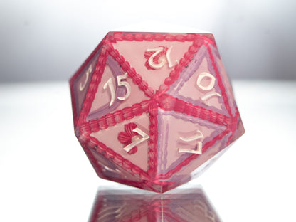 The Cake is a Die! - Handmade Chonk Resin D20