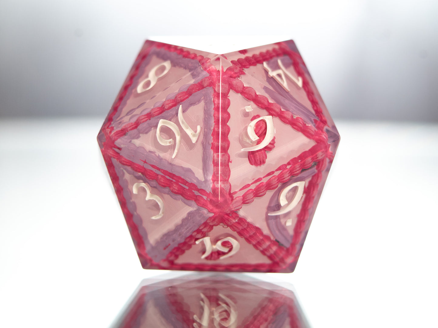 The Cake is a Die! - Handmade Chonk Resin D20