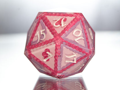 The Cake is a Die! - Handmade Chonk Resin D20